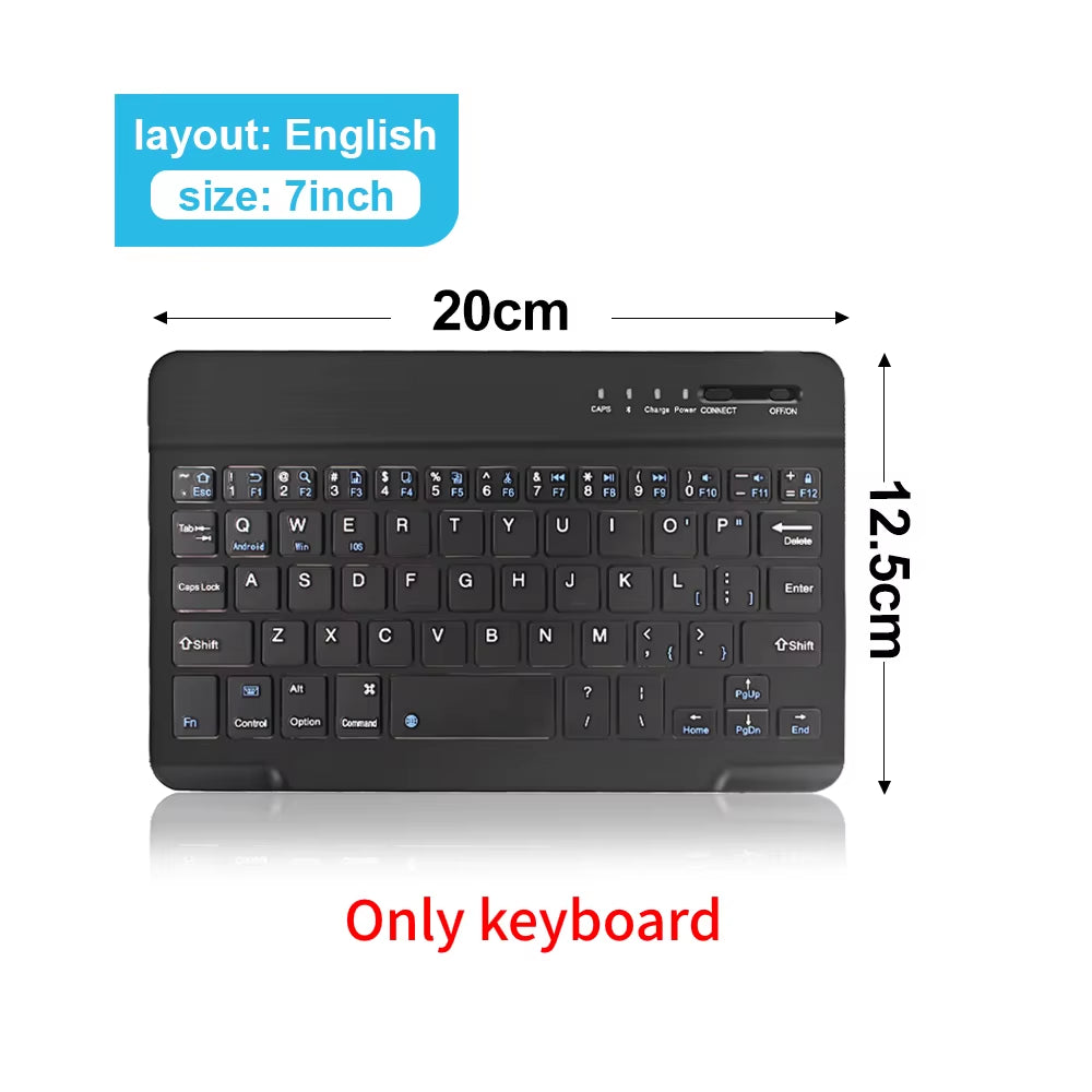 Bluetooth Wireless Keyboard Mouse Rechargeable for IOS Android Windows Tablet for Ipad Air Mini Pro English Russian Keyboard