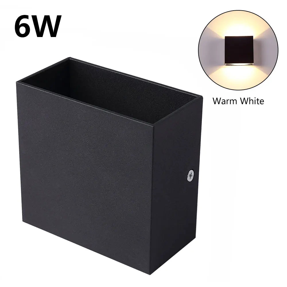 6W 12W LED Wall Lamp Indoor Porch Bedroom Wall Lamp Corridor Balcony Lamp Aluminum Warm/White Light Bedside Decoration Lamp