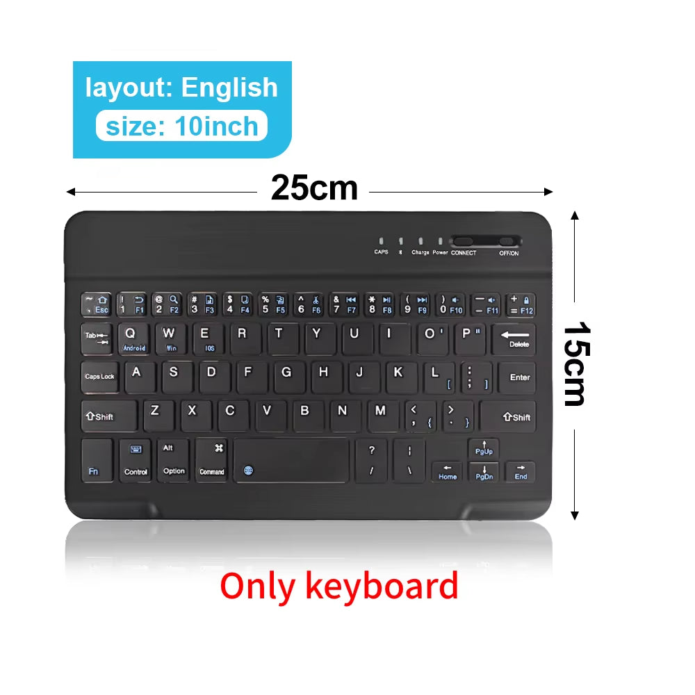 Bluetooth Wireless Keyboard Mouse Rechargeable for IOS Android Windows Tablet for Ipad Air Mini Pro English Russian Keyboard