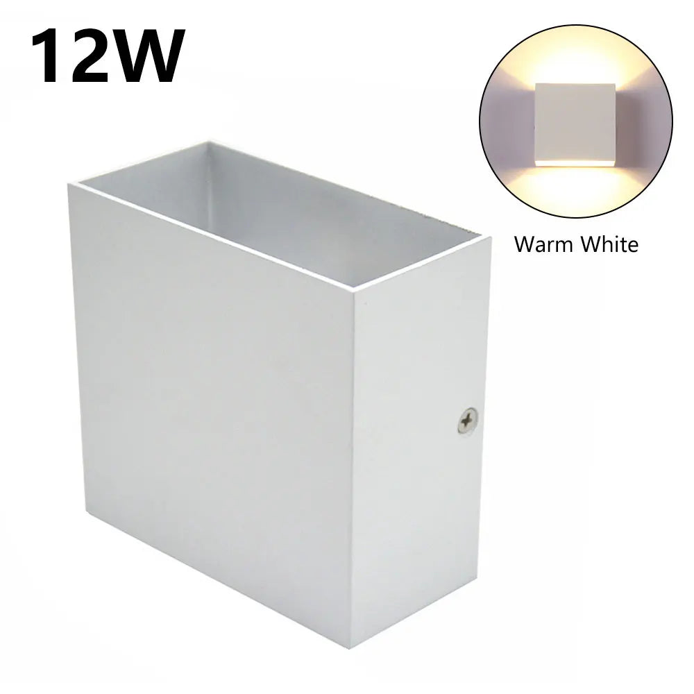 6W 12W LED Wall Lamp Indoor Porch Bedroom Wall Lamp Corridor Balcony Lamp Aluminum Warm/White Light Bedside Decoration Lamp