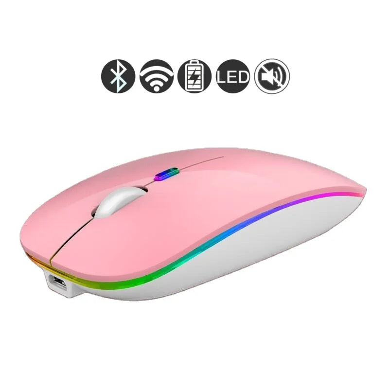 Bluetooth Mouse for Apple Macbook Air Pro Retina 11 12 13 15 16 Mac Book Laptop Wireless Mouse Rechargeable Mute Gaming Mouse