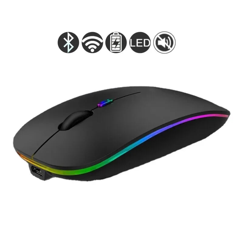 Bluetooth Mouse for Apple Macbook Air Pro Retina 11 12 13 15 16 Mac Book Laptop Wireless Mouse Rechargeable Mute Gaming Mouse