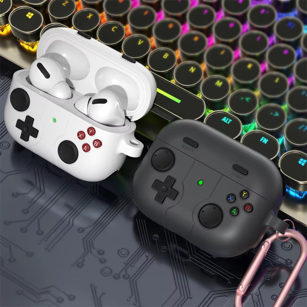 2024 New Cases for Airpods Pro 2 3D Gamepad Gameboy Earphone Accessories Soft Protector Cases Cover for Airpods 1/2/3