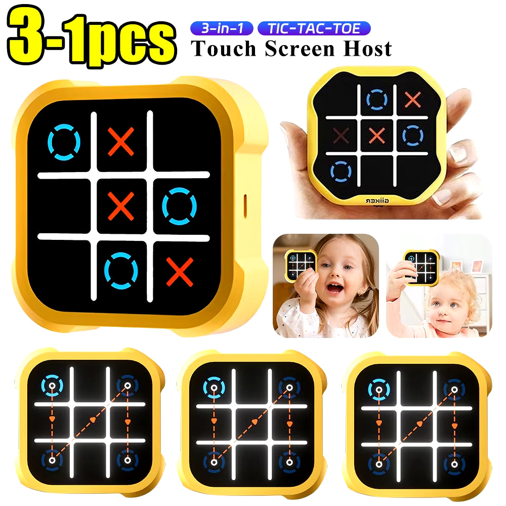 3-1Pcs Electronic TIC-TAC-TOE Bolt Chess Game Multifunctional Children Puzzle Toys Portable Handheld Board Game Toys Kids Gifts