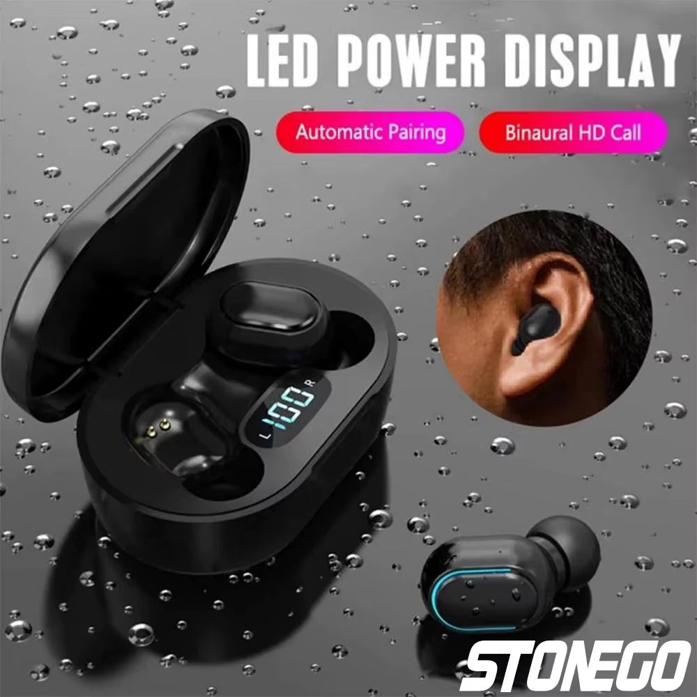 Wireless Bluetooth 5.0 Earbuds, Touch Control, Digital Display, TWS Noise-Cancelling Stereo Sports Earphones, Dual Ear Calling