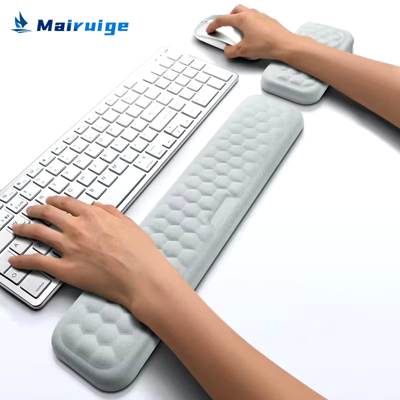 Mousepad Ergonomic Keyboard Mouse Wrist Rest Office Typing Protection Relax Wrist Memory Foam Mouse Pad Computer Laptop Desk Mat